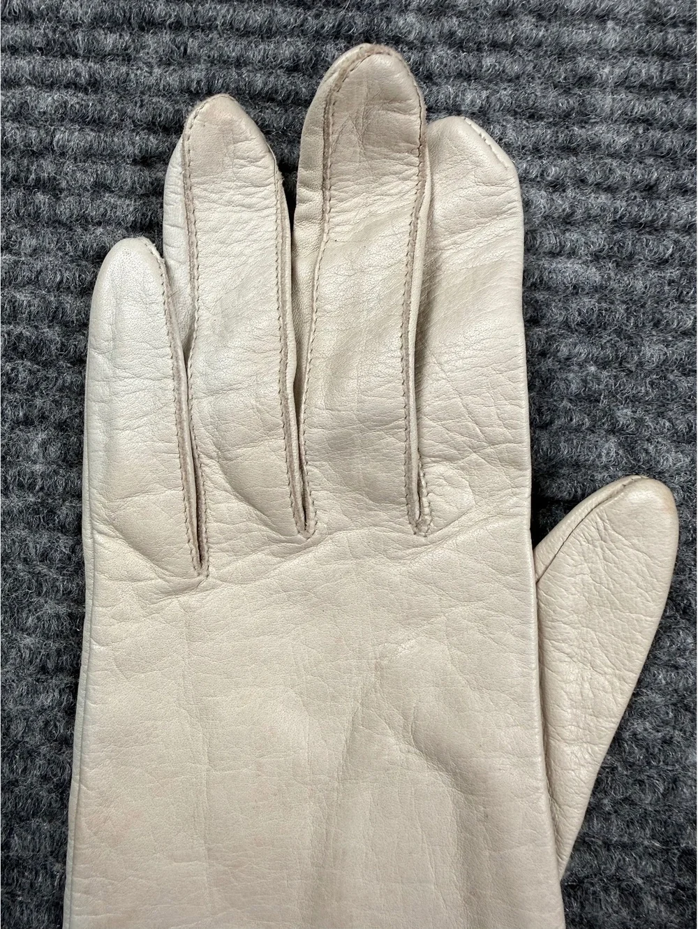 Vintage Michele Stuart Leather Dress Gloves Women’s M 7.5 Long Wrist Made Korea